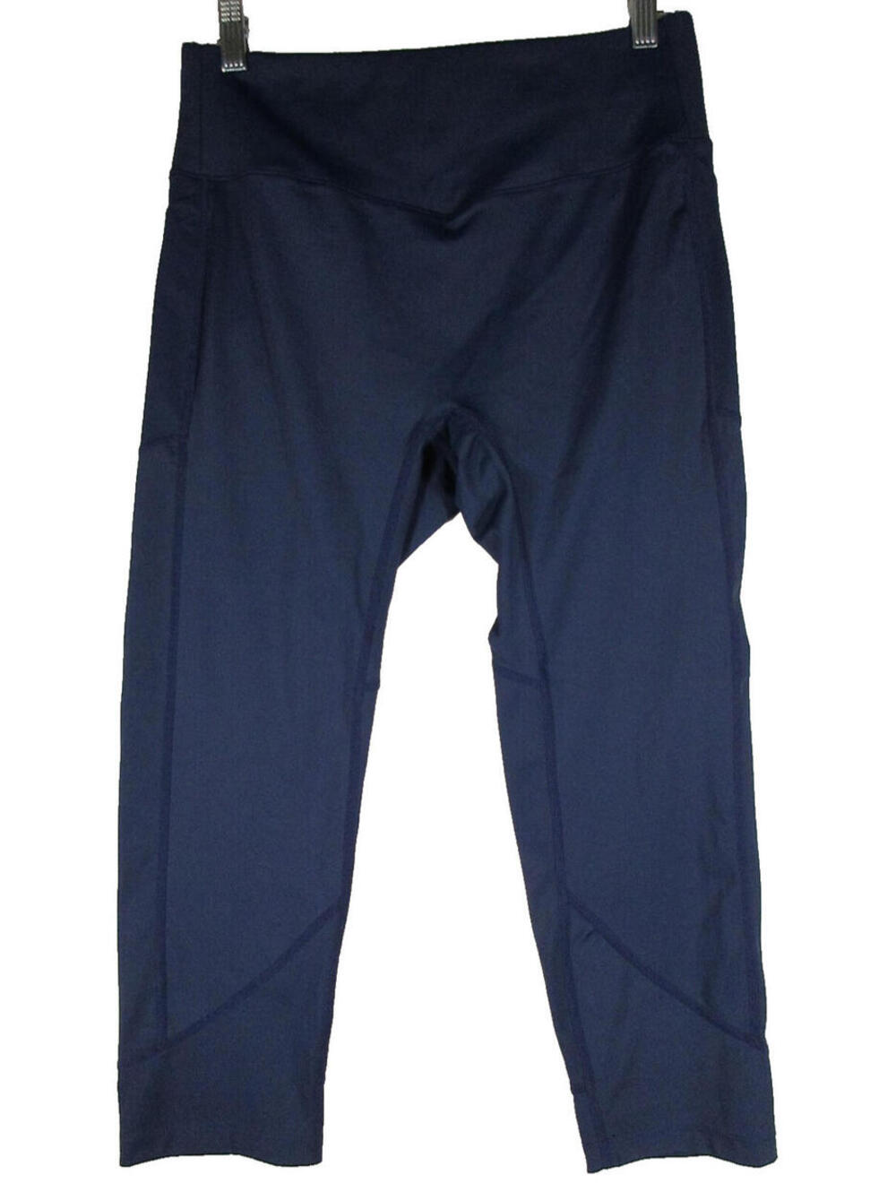 Baleaf Womens Athletic Workout Crop Leggings Yoga Pants Pockets Size M Blue